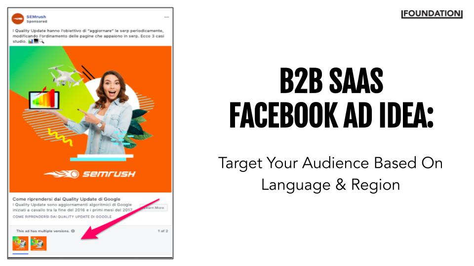 B2B SaaS Facebook Ads language