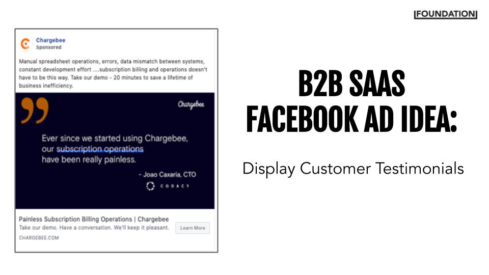 B2B SaaS Facebook Ads testimonial