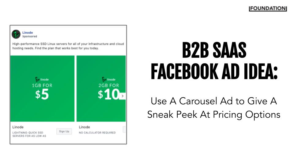 B2B SaaS Facebook Pricing