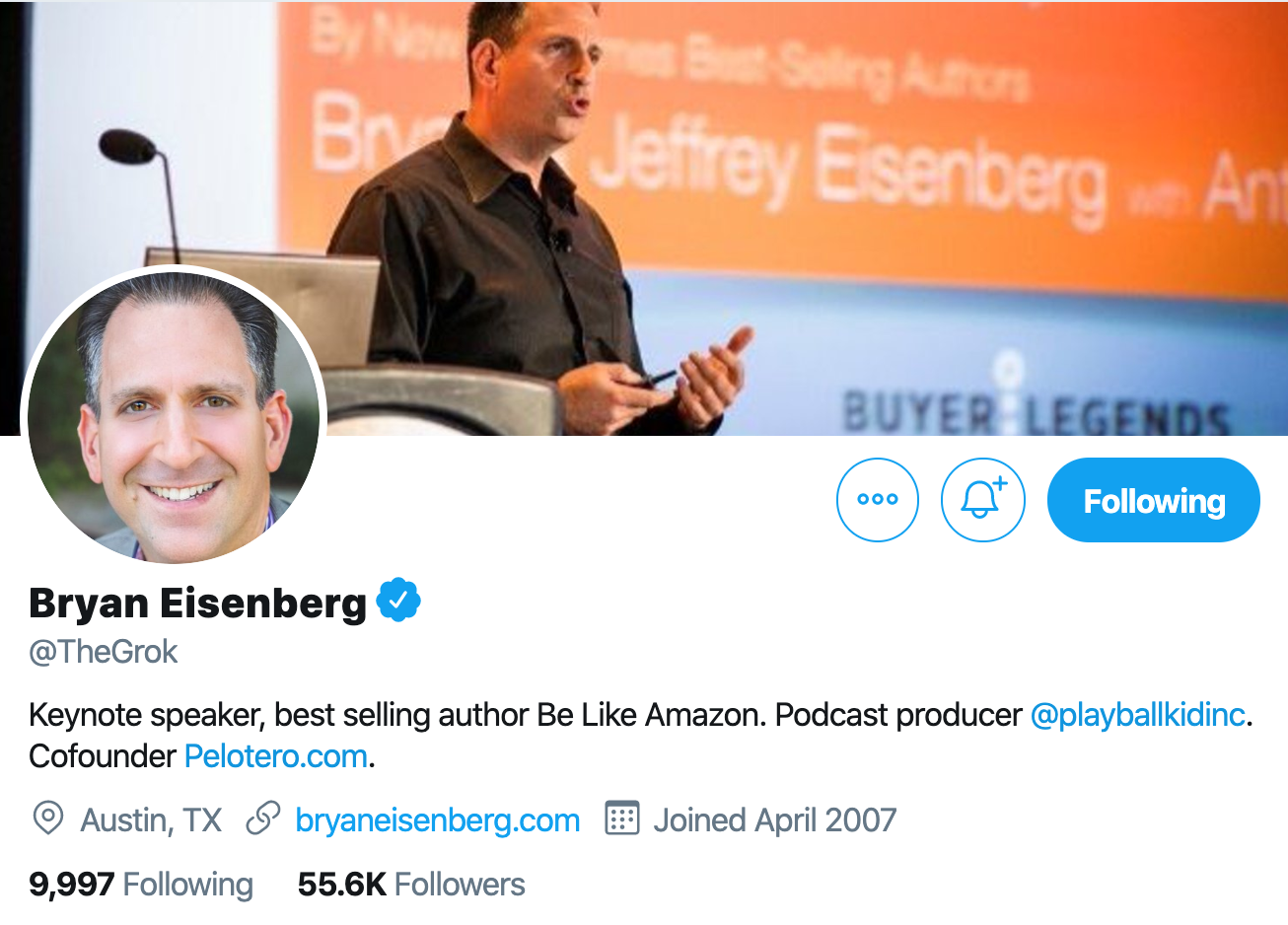 Bryan Eisenberg. Marketer to follow on twitter