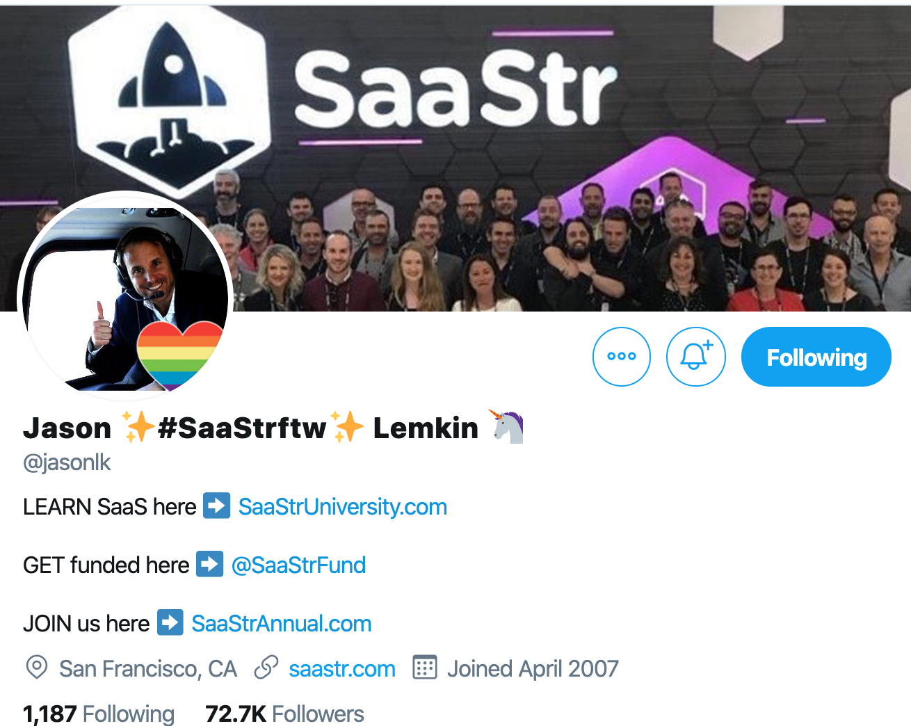 Jason Lemkin. SaaS marketer to follow on twitter