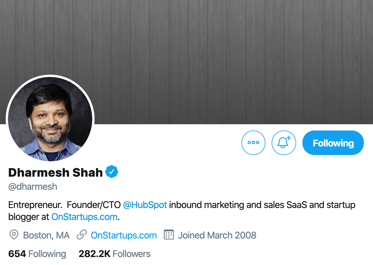 Dharmesh Shah. SaaS marketing expert on twitter