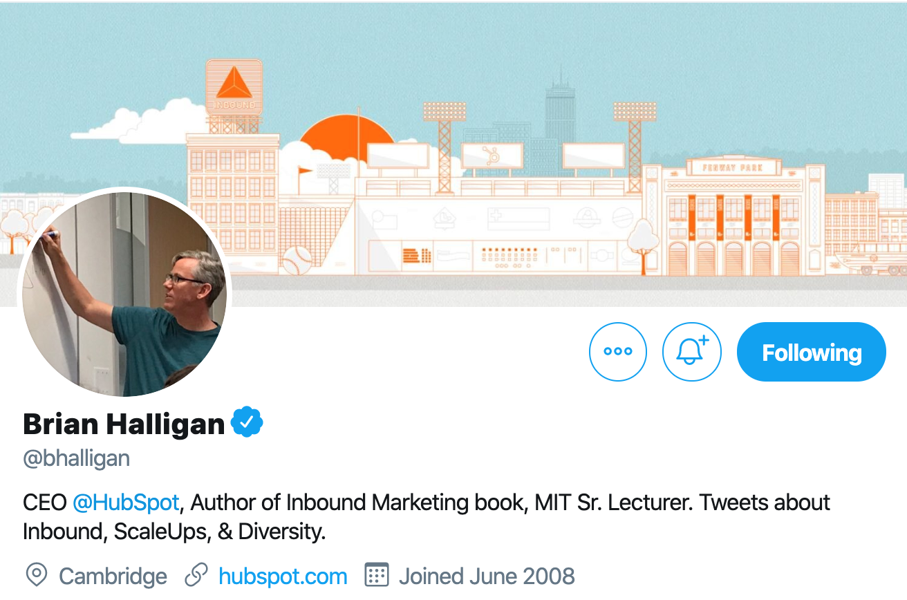 Brian Halligan. SaaS expert to follow on twitter