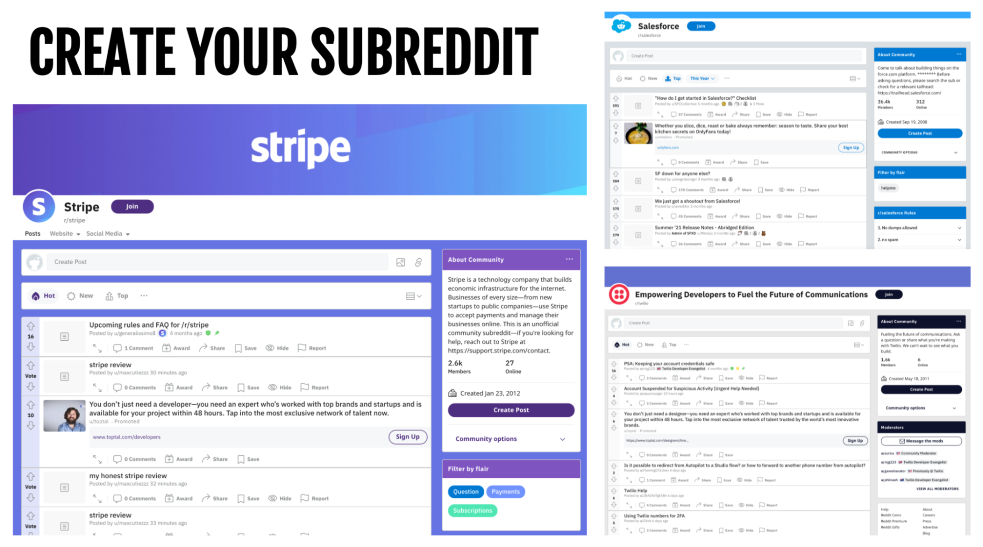 Creating a subreddit