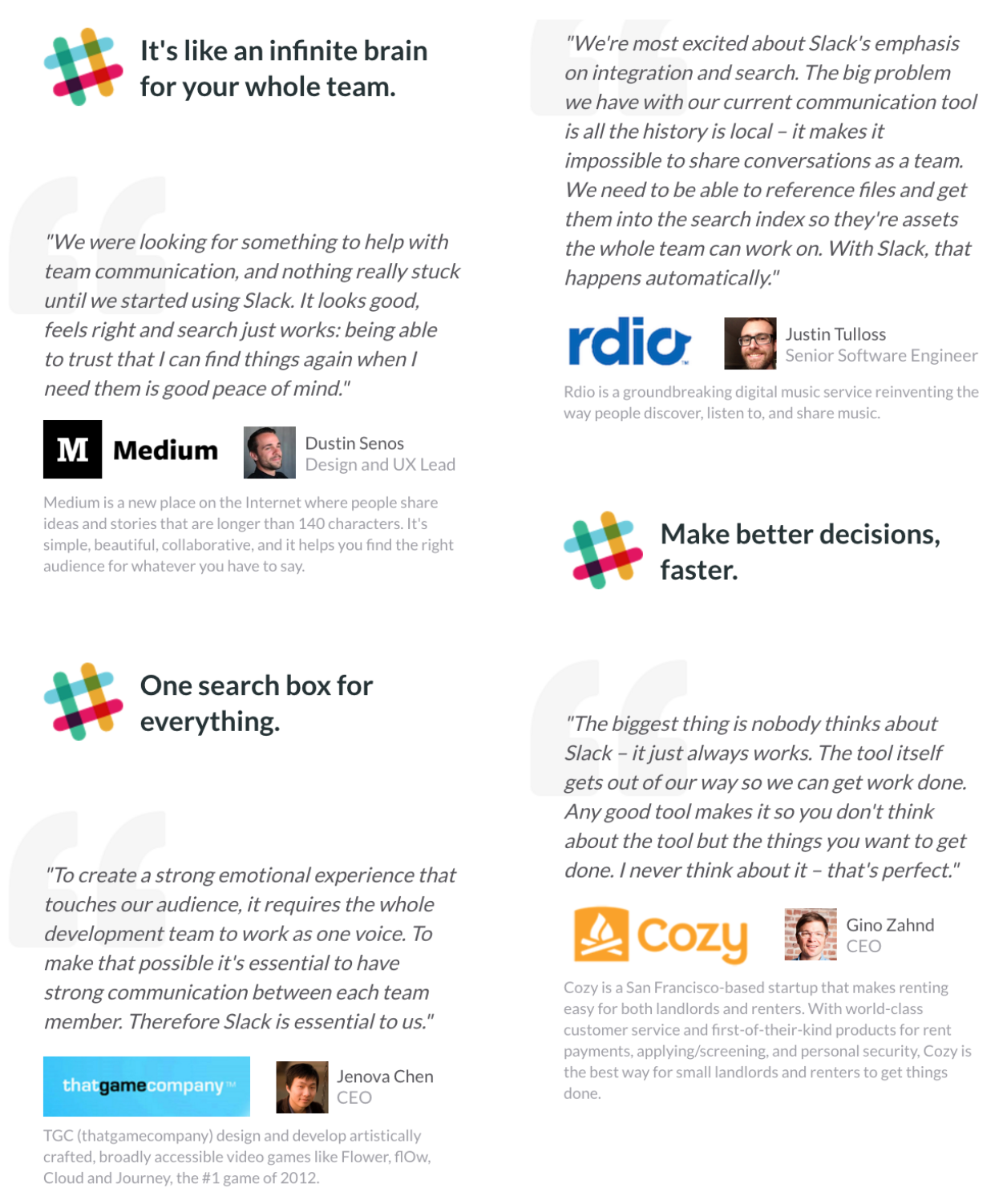 Slack User Reviews and Testimonials