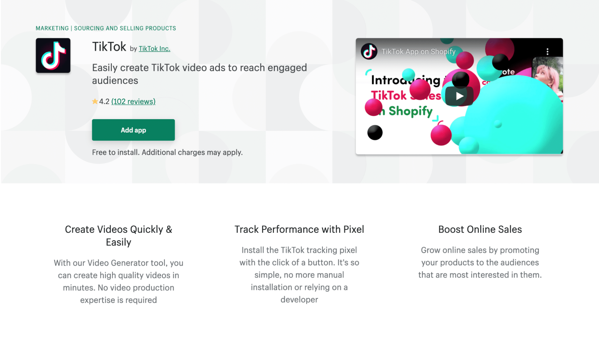 Tiktok Shopify Integration