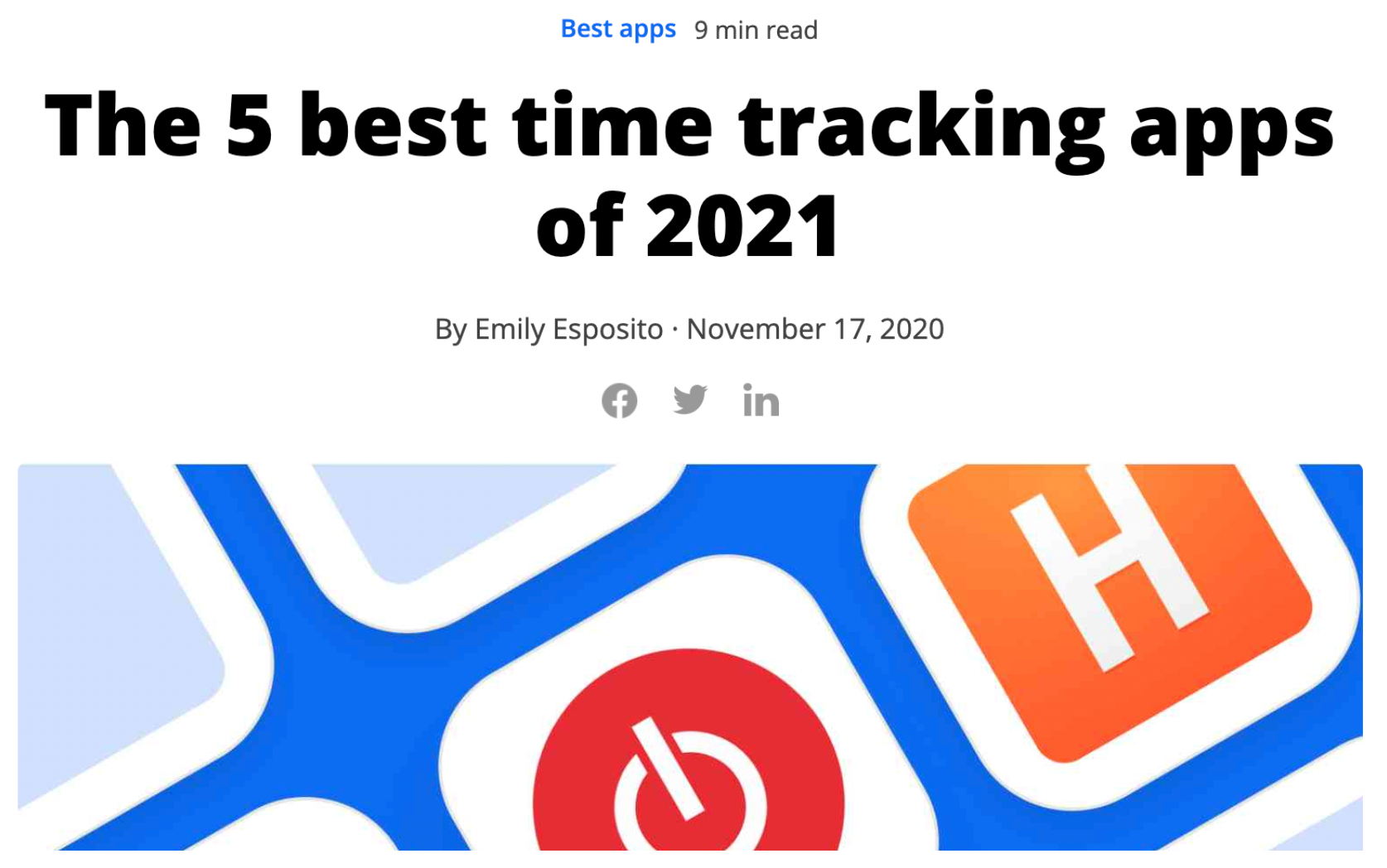 Zapier Best Time Tracking Apps Listicle