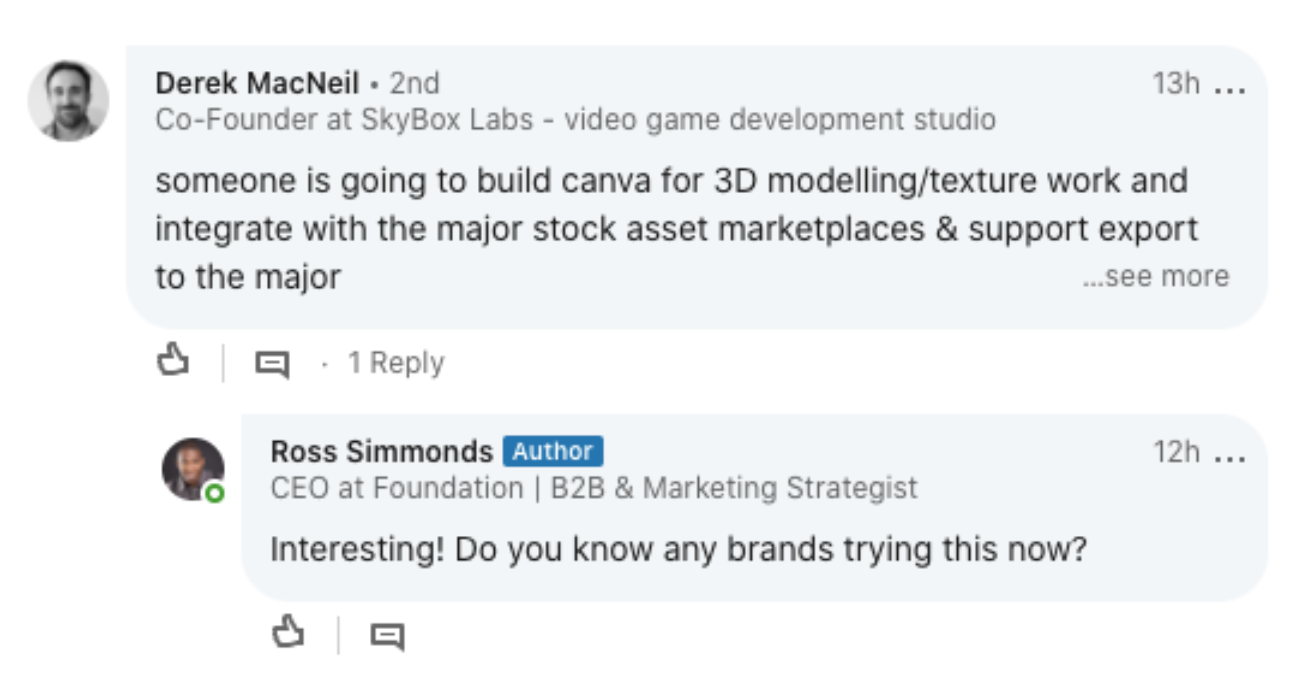 Engaging with Linkedin Replies 2
