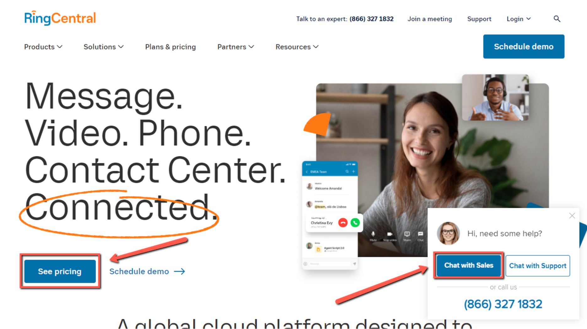 RingCentral Onboarding CTA