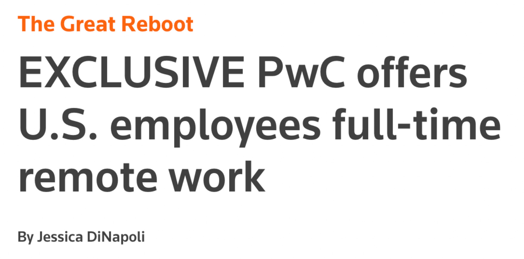 The Great Reboot PwC Remote Work