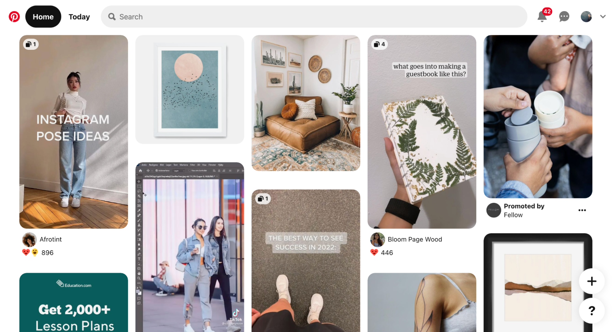 Your Pinterest feed