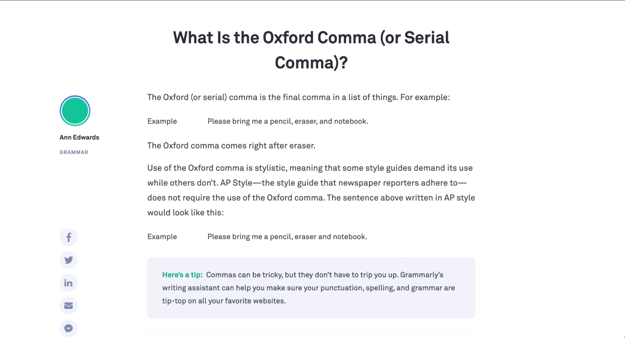 What is the Oxford Comma (or Serial Comma)?