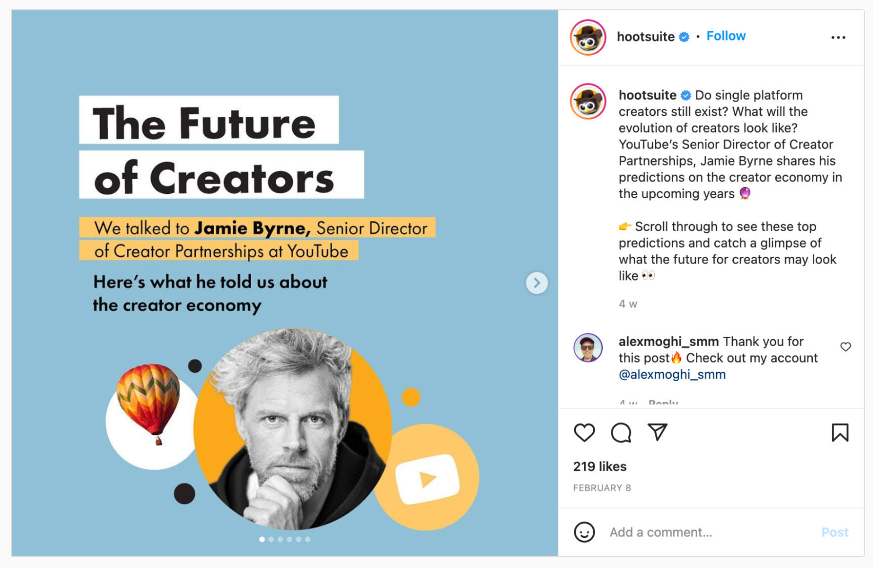The Future of Creators Instagram carousel