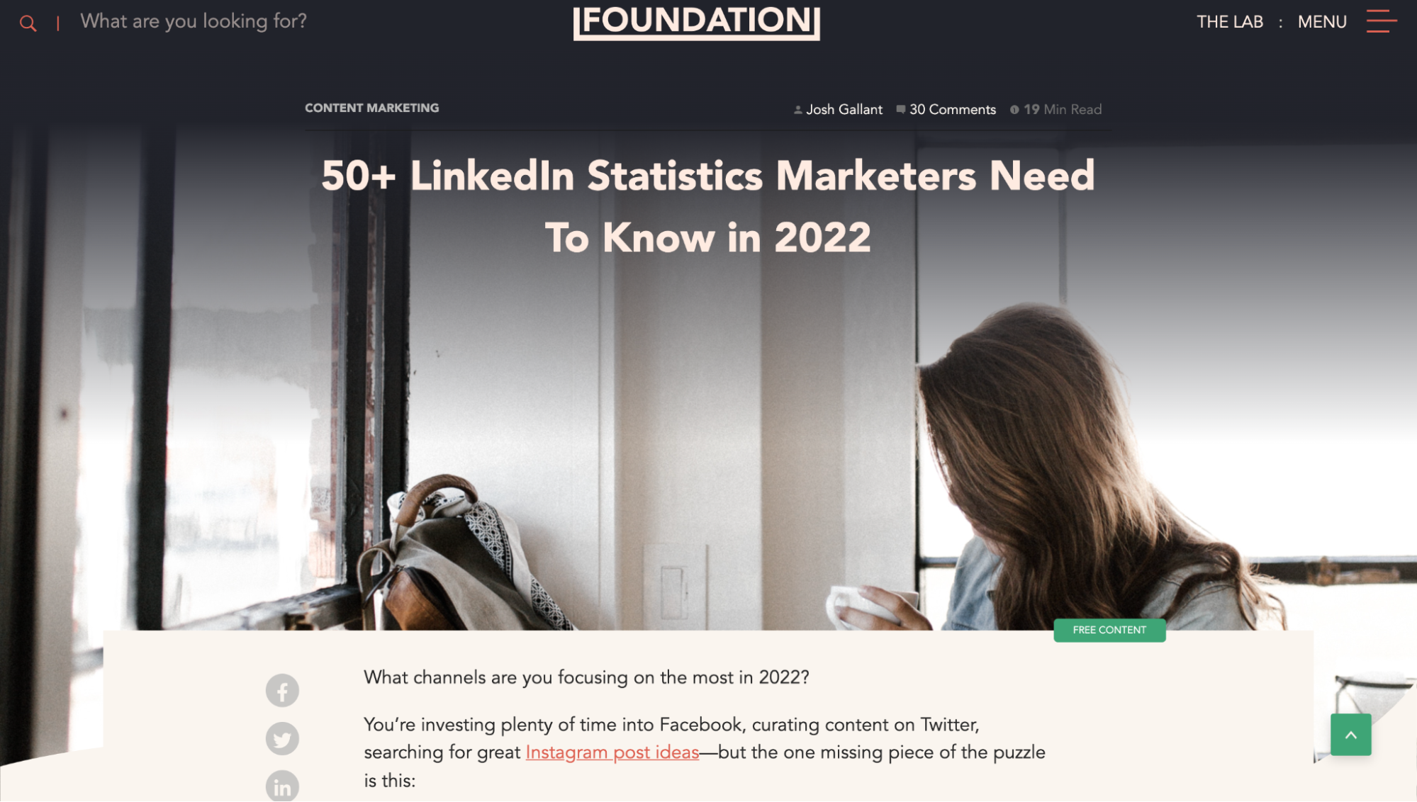 Foundation blog post about 50+ LinkedIn Statistics