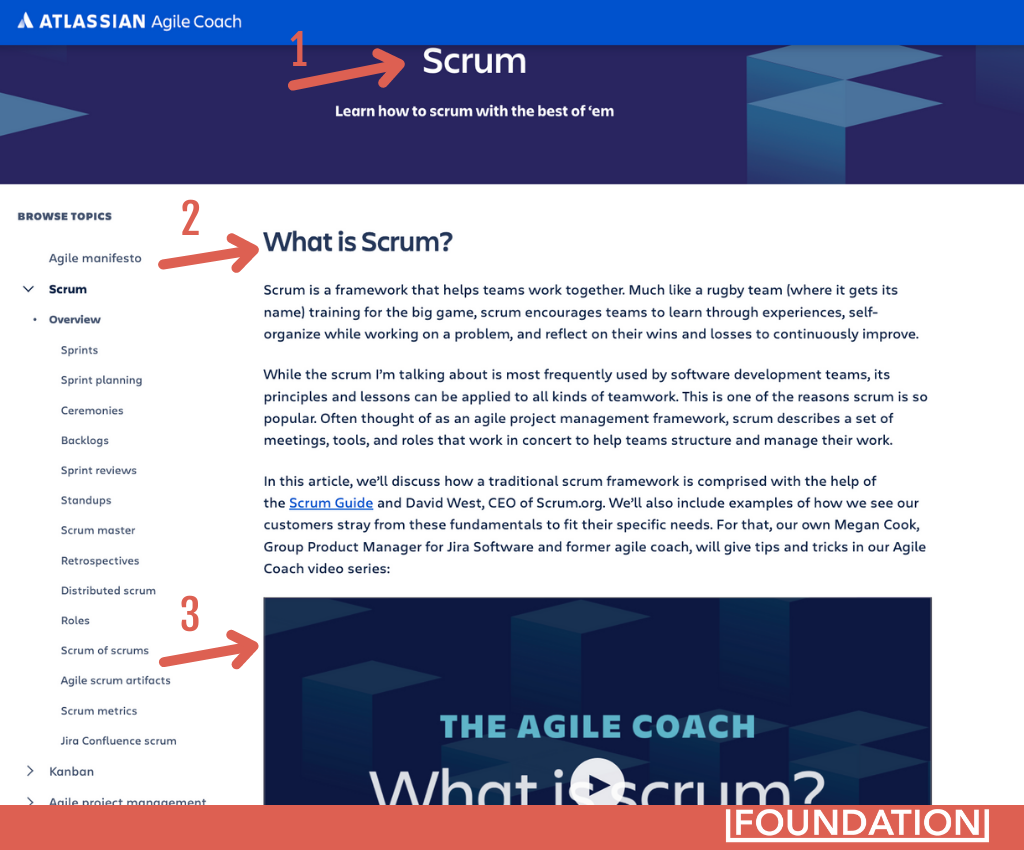 Agile Coach Scrum page