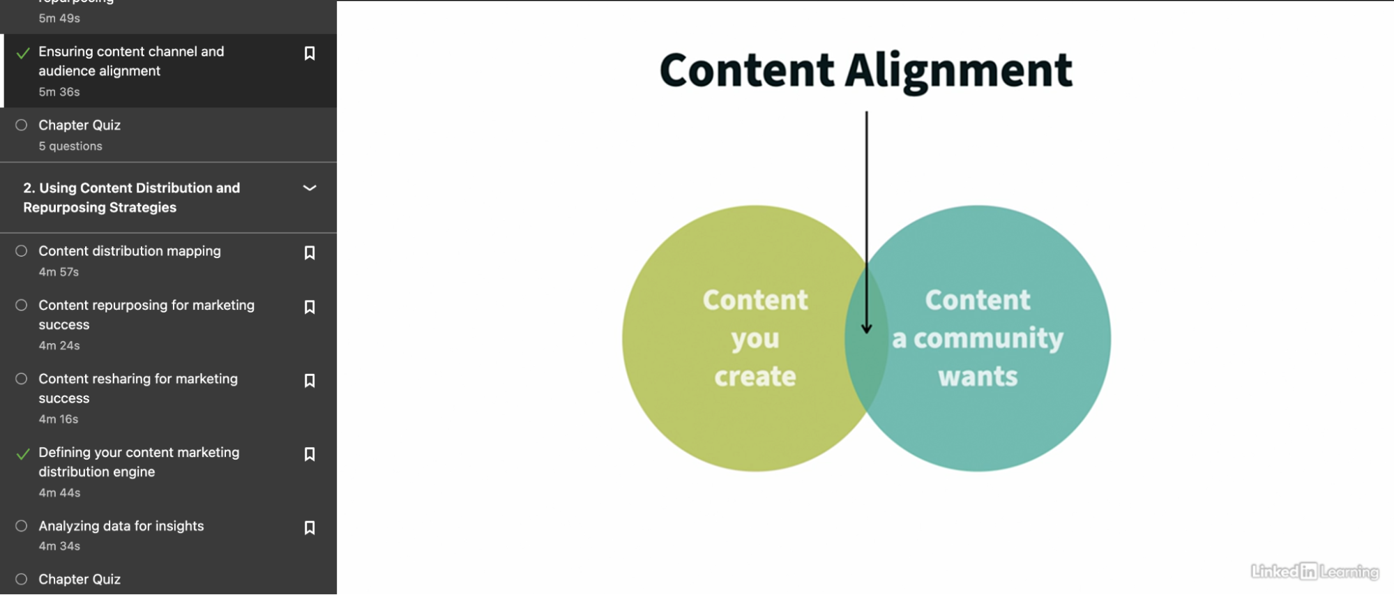 content alignment venn diagram