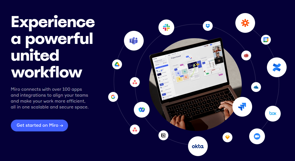 Miro call to action: experience a powerful united workflow