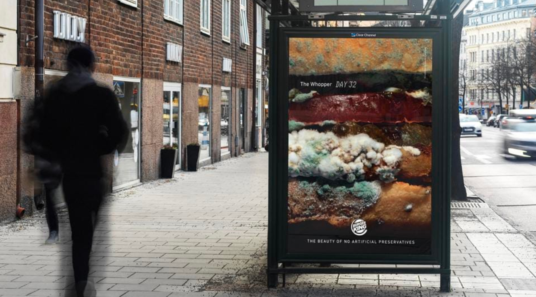 Burger King's new ad campaign featuring moldy Whoppers to show what happens over time when artificial ingredients are removed Source: BURGER KING