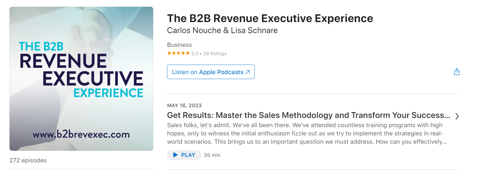 Chili Piper received backlinks from the B2B Revenue Executive Experience podcast via Sounder.fm
