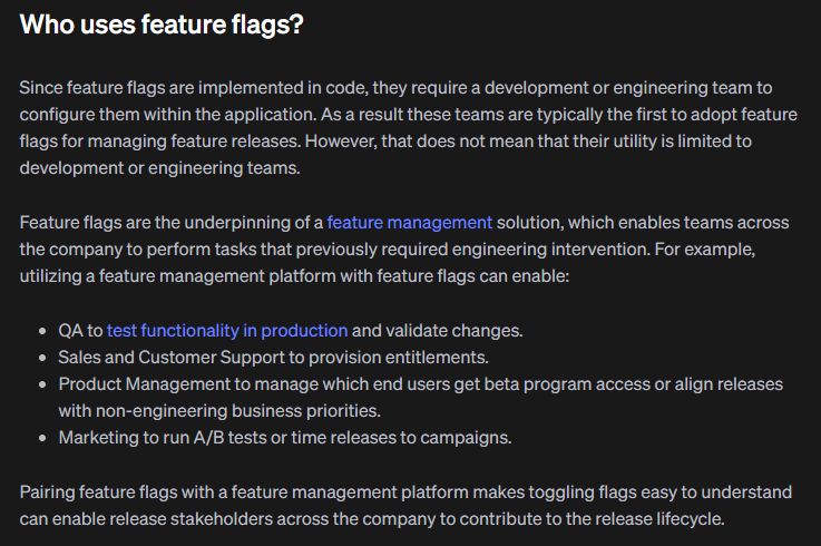 LaunchDarkly explains who uses feature flags