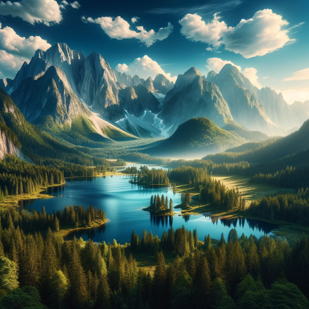 stunning mountain landscape from u/Primex121 prompt