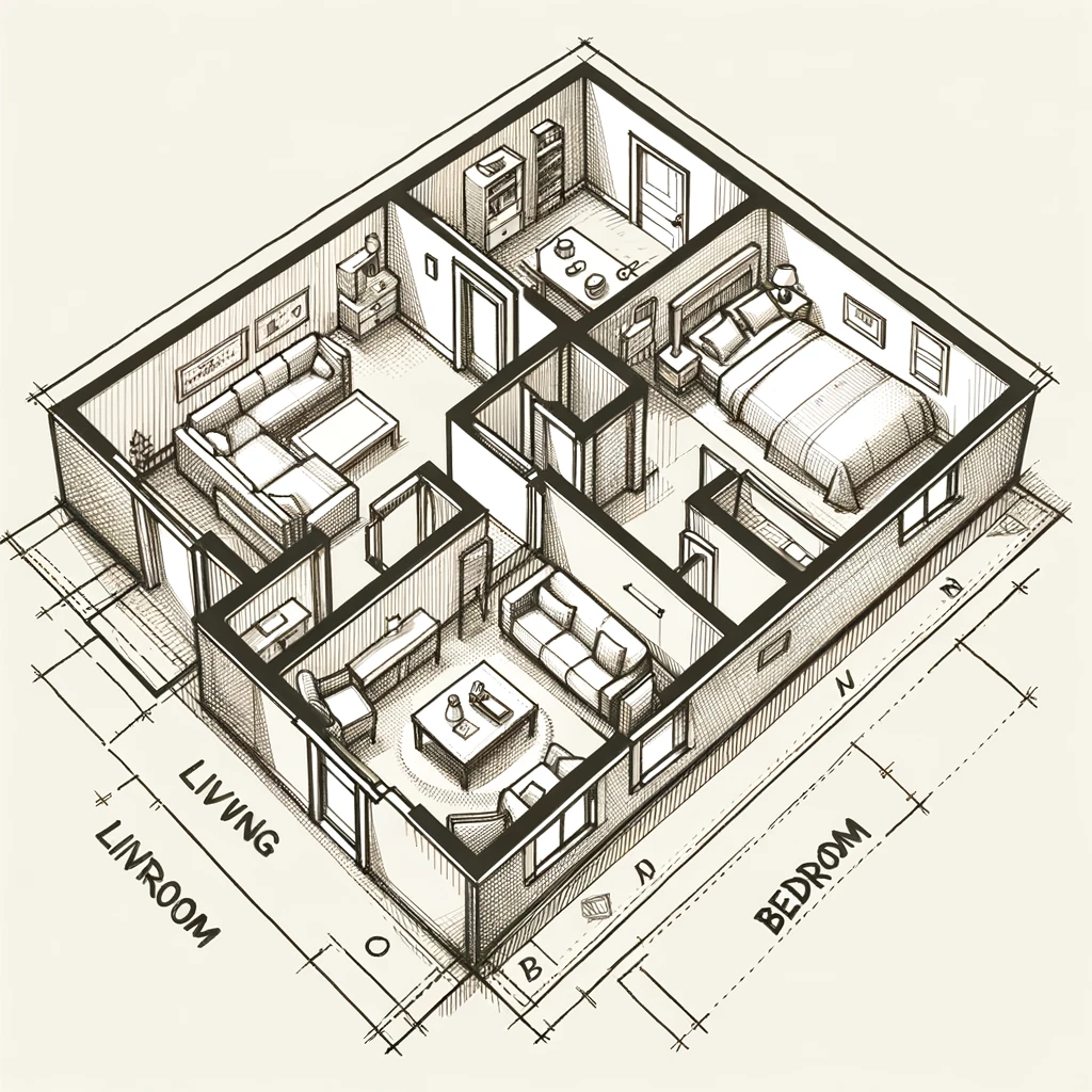 floor plan generated with DEsignBench prompt