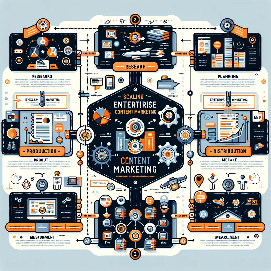 Mock infographic on enterprise content marketing