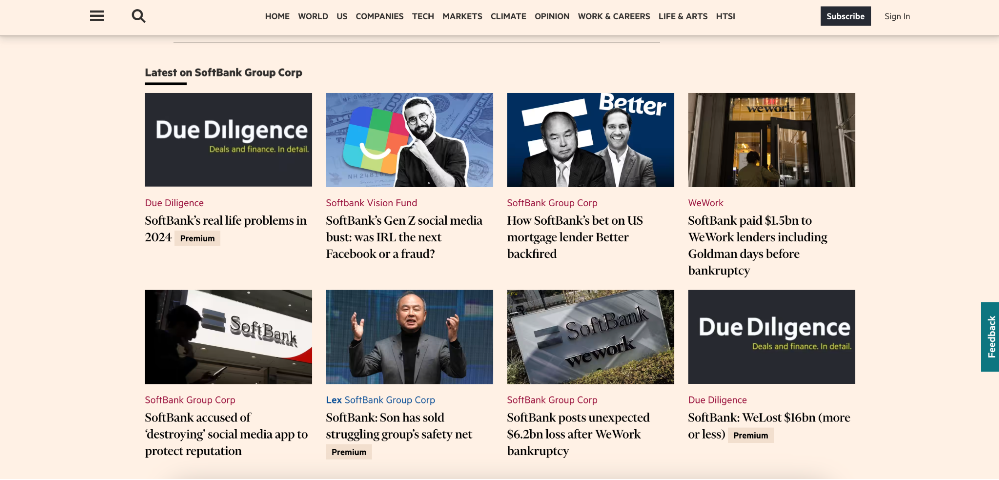 A screenshot of a related articles section in the Financial Times