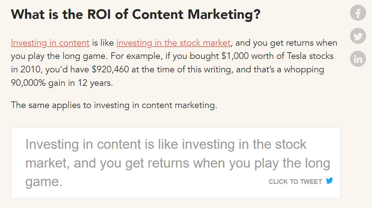 ROI of Content Marketing