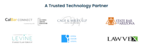 example of the trusted partners Clio highlights on their feature pages