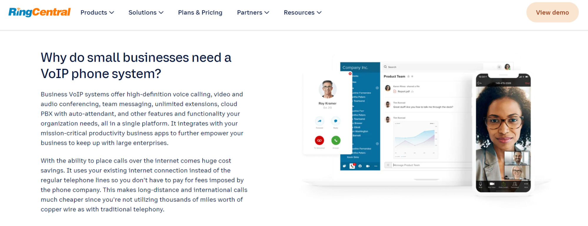 RingCentral SaaS Landing Page