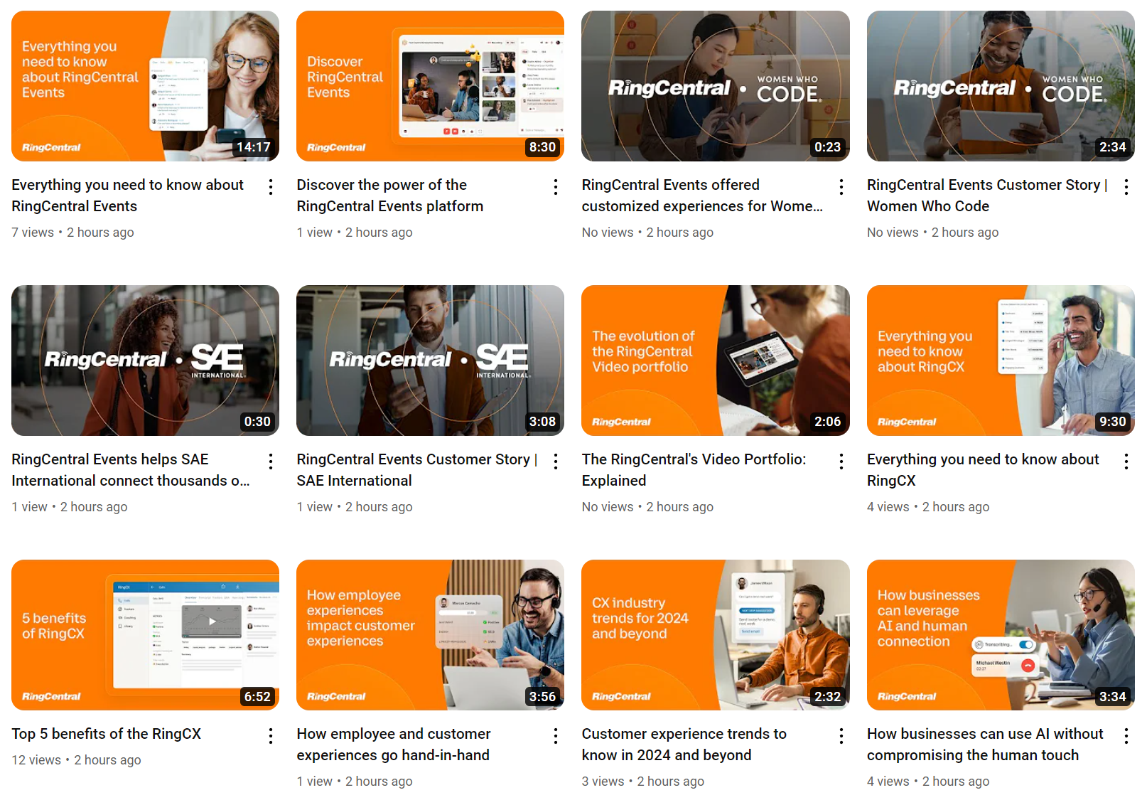 Ringcentral's videos on YouTube