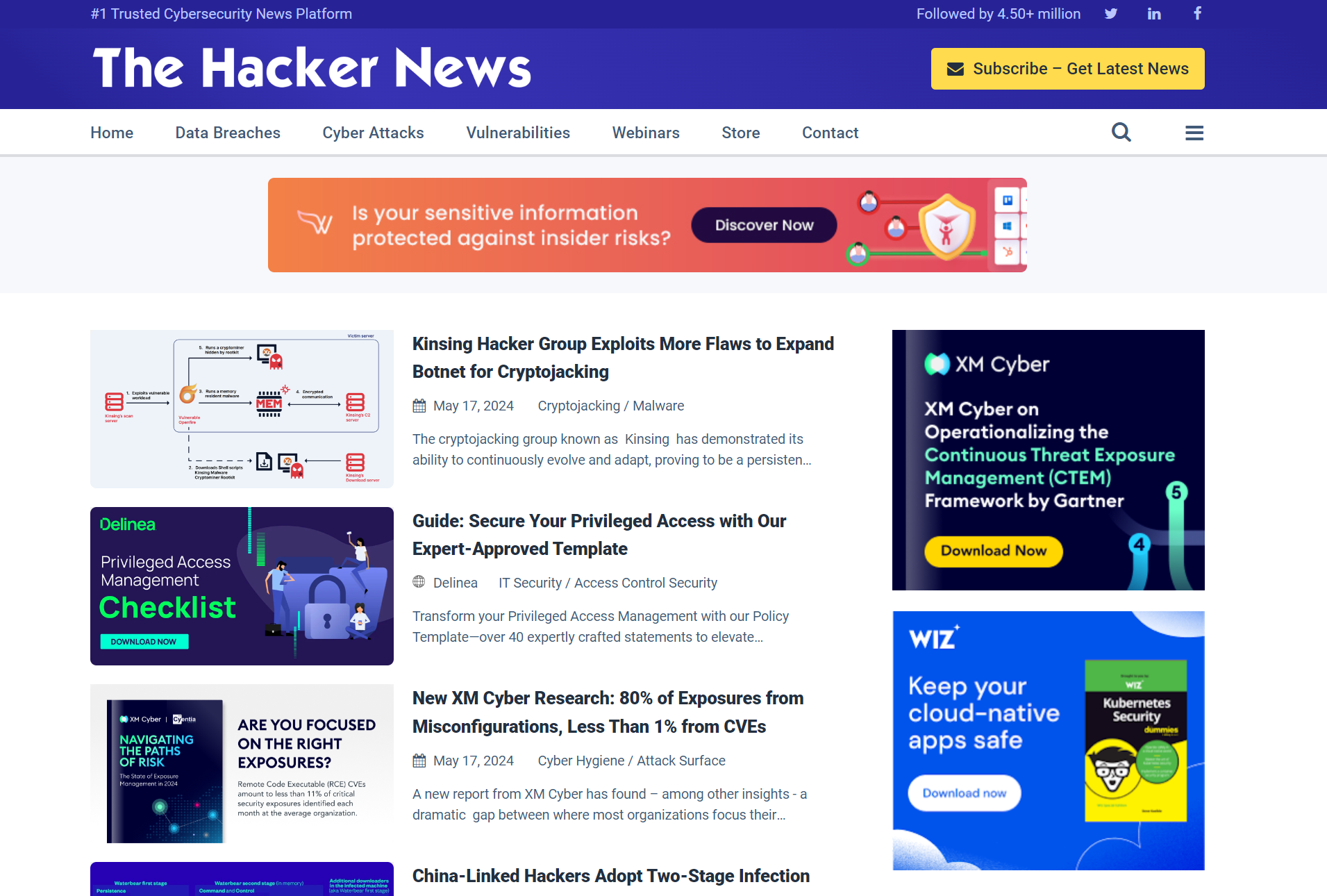 The Hacker News Homepage