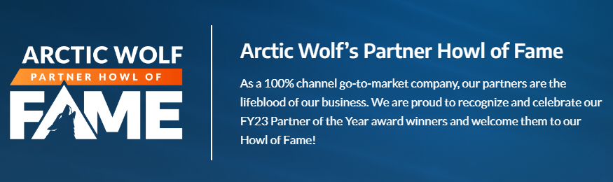 Arctic Wolf Partner Howl of Fame