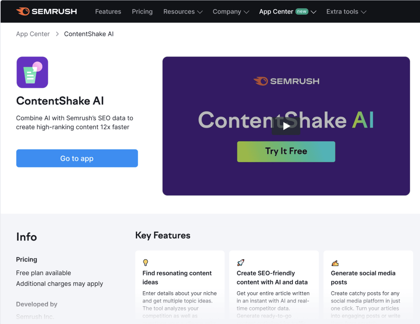 Semrush ContentShake AI