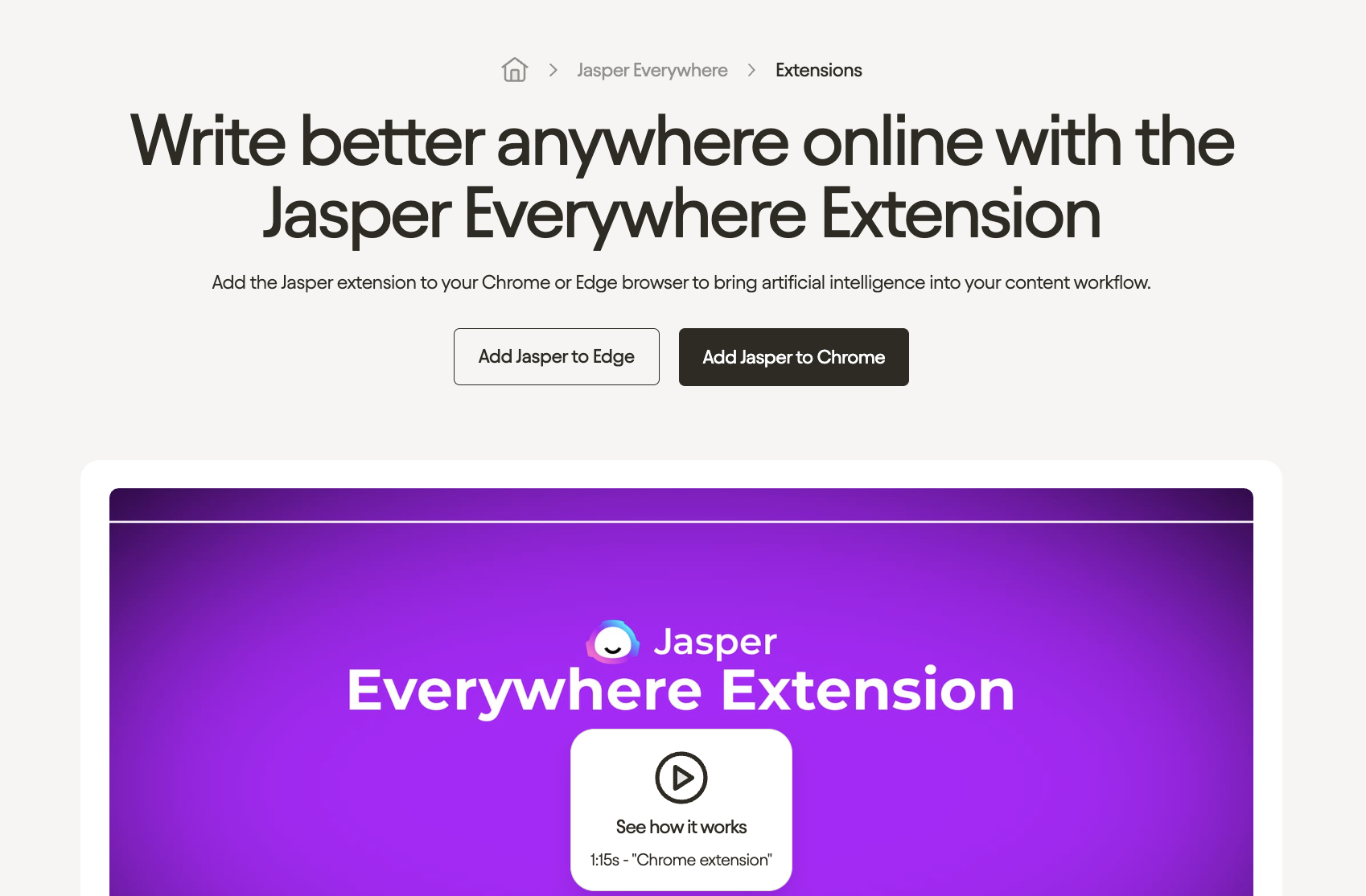 Jasper Chrome Extension