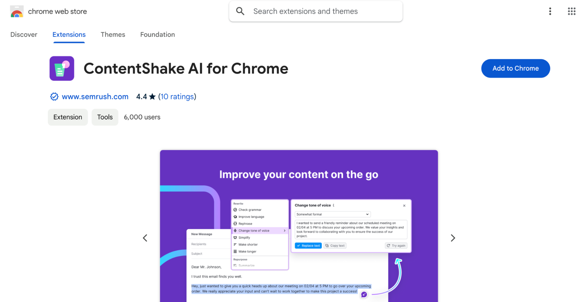 ContentShake AI Google Chrome Extension