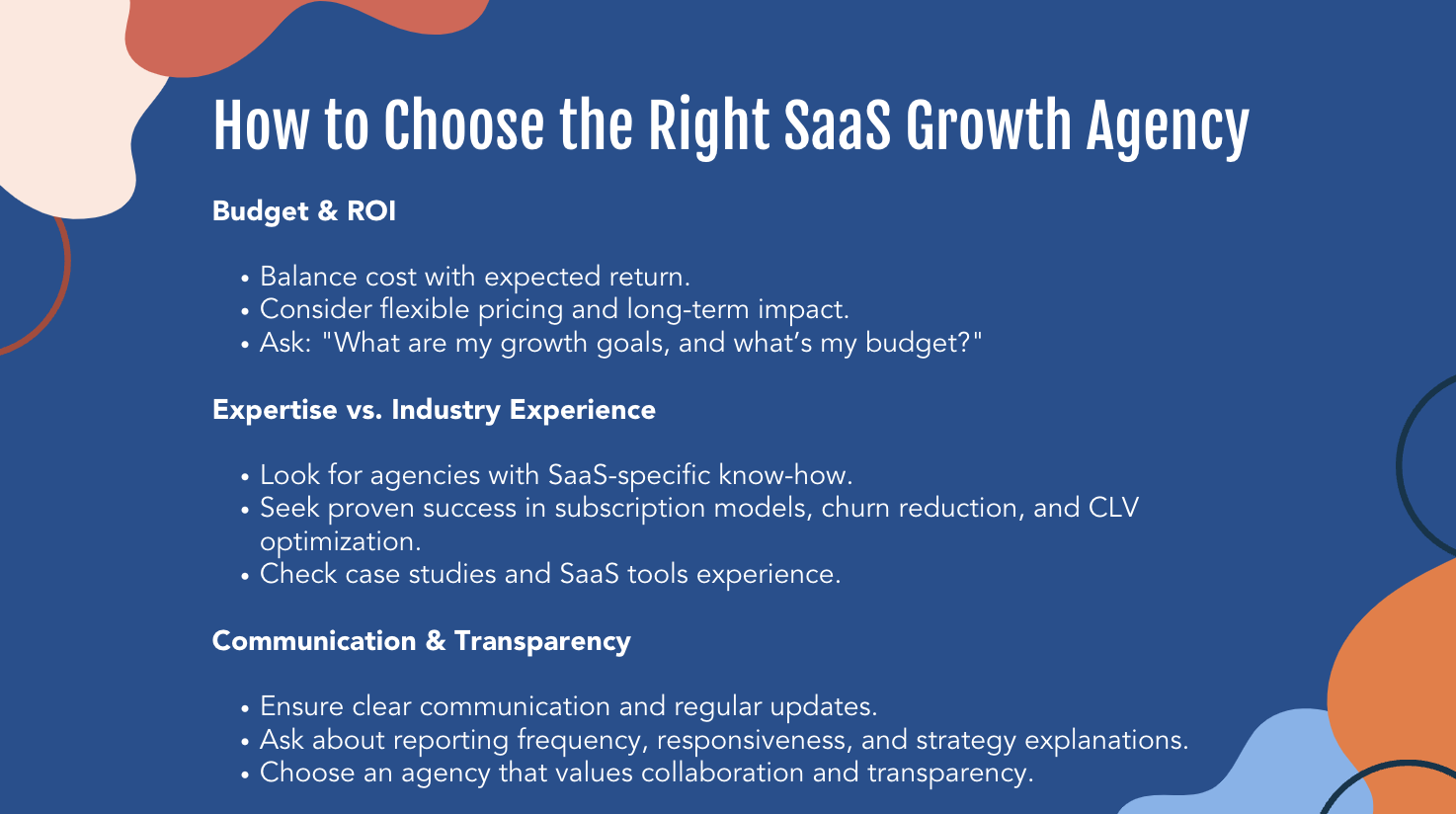 How to choose the right SaaS growth agency 