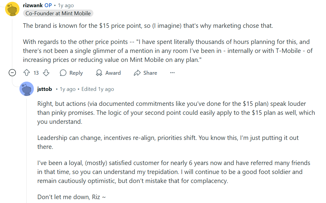 Mint Mobile co-founder engages with redditors in the T Mobile purchase announcement thread