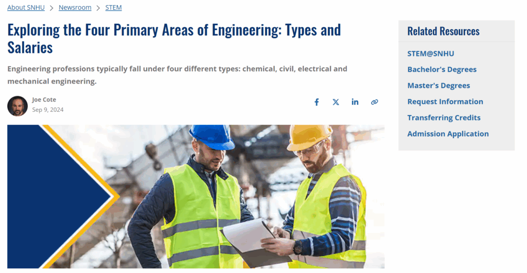 SNHU types of engineering