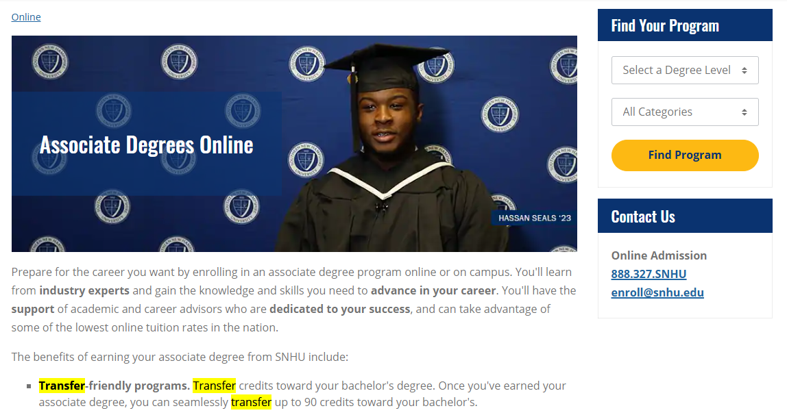 Associate degrees online