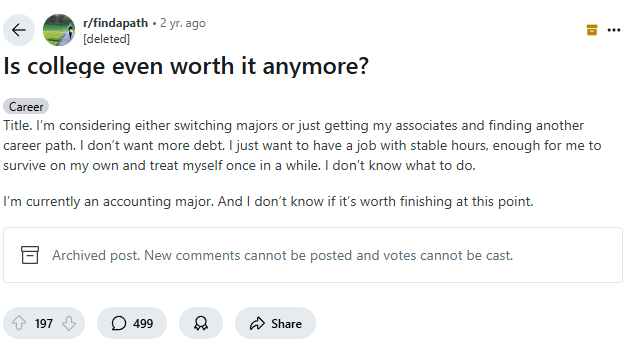 Reddit thread showing nearly 500 responses