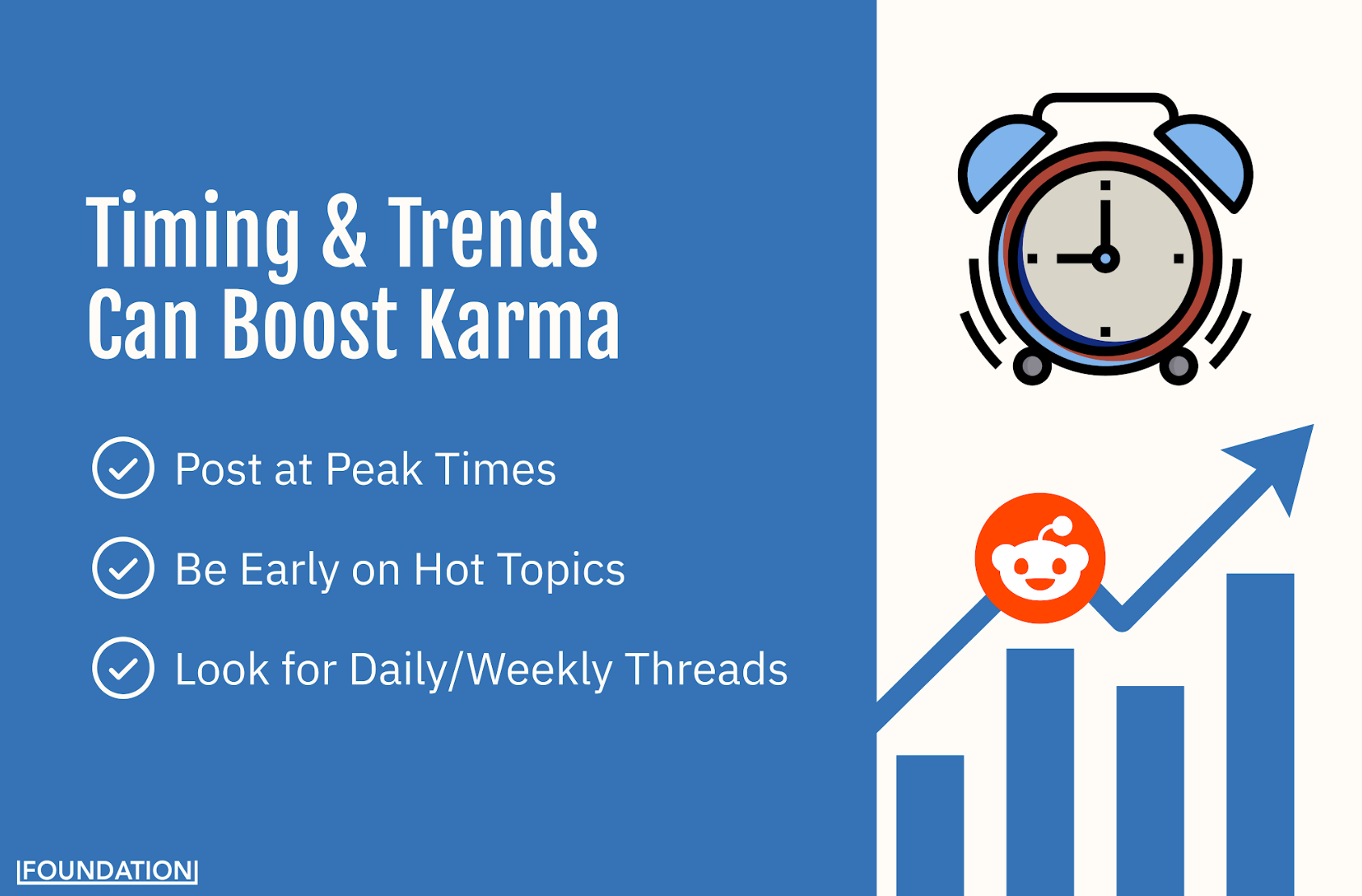 Timing & Trends Can Boost Karma: - Post at Peak Times - Be Early on Hot Topics - Look for Daily/Weekly Threads