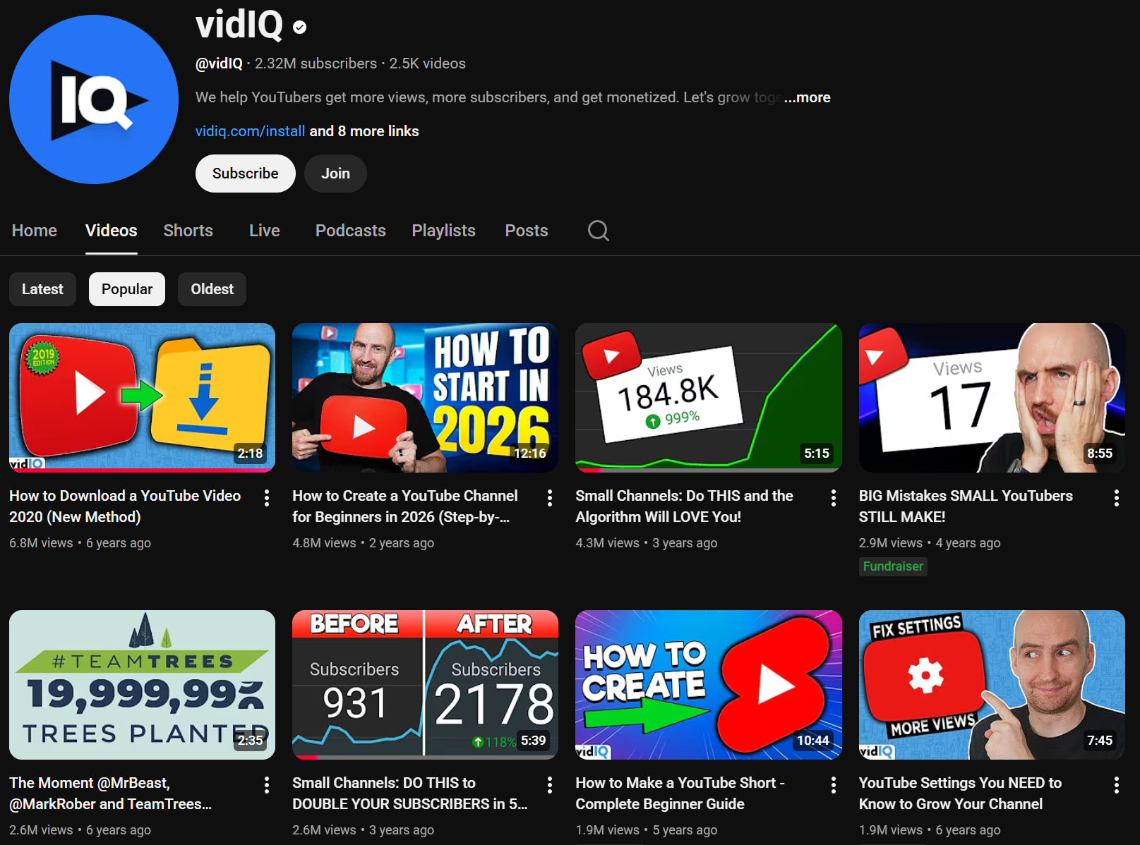 The vidIQ YouTube channel uses a creator-led approach, with creator and in-house expert Rob Wilson helping grow the channel to over 2.3 million subscribers through engaging How-To and Need-to-Know videos.